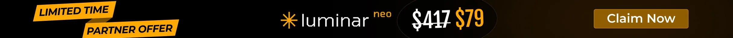 Peakto x Luminar Neo - Tablet Banner